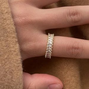 18K Gold Plated Cubic Zircon Adjustable Ring